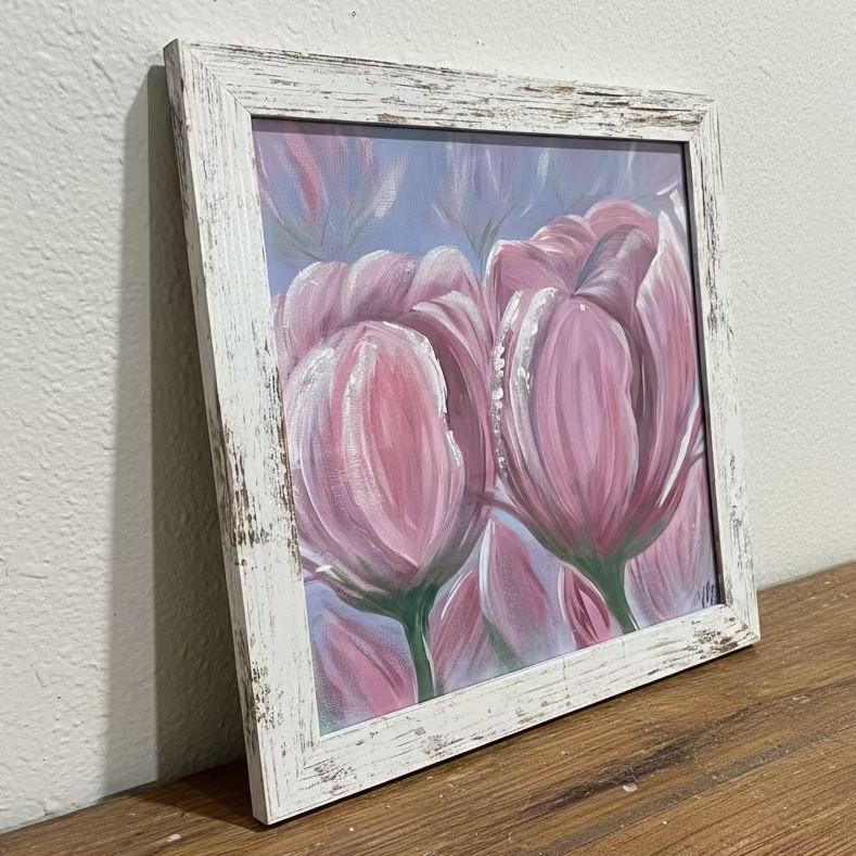 abstract acrylic floral