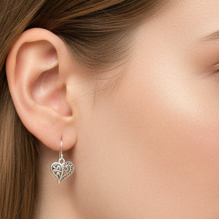 Belva Ann Vintage Heart Earrings