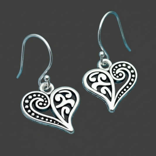 Belva Ann Vintage Heart Earrings