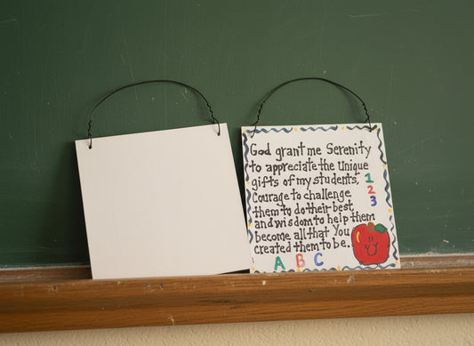 Teacher Serenity Prayer Placard