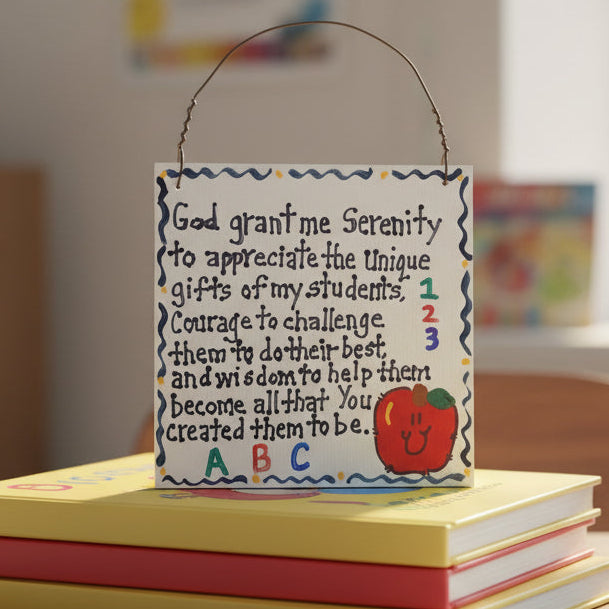 Teacher Serenity Prayer Placard