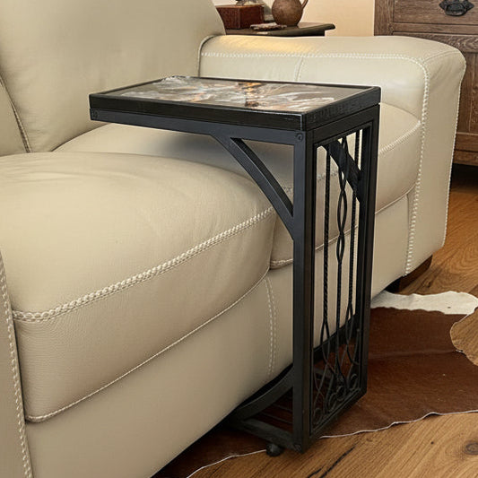 sofa table Designed to tuck neatly under a sofa or chair,