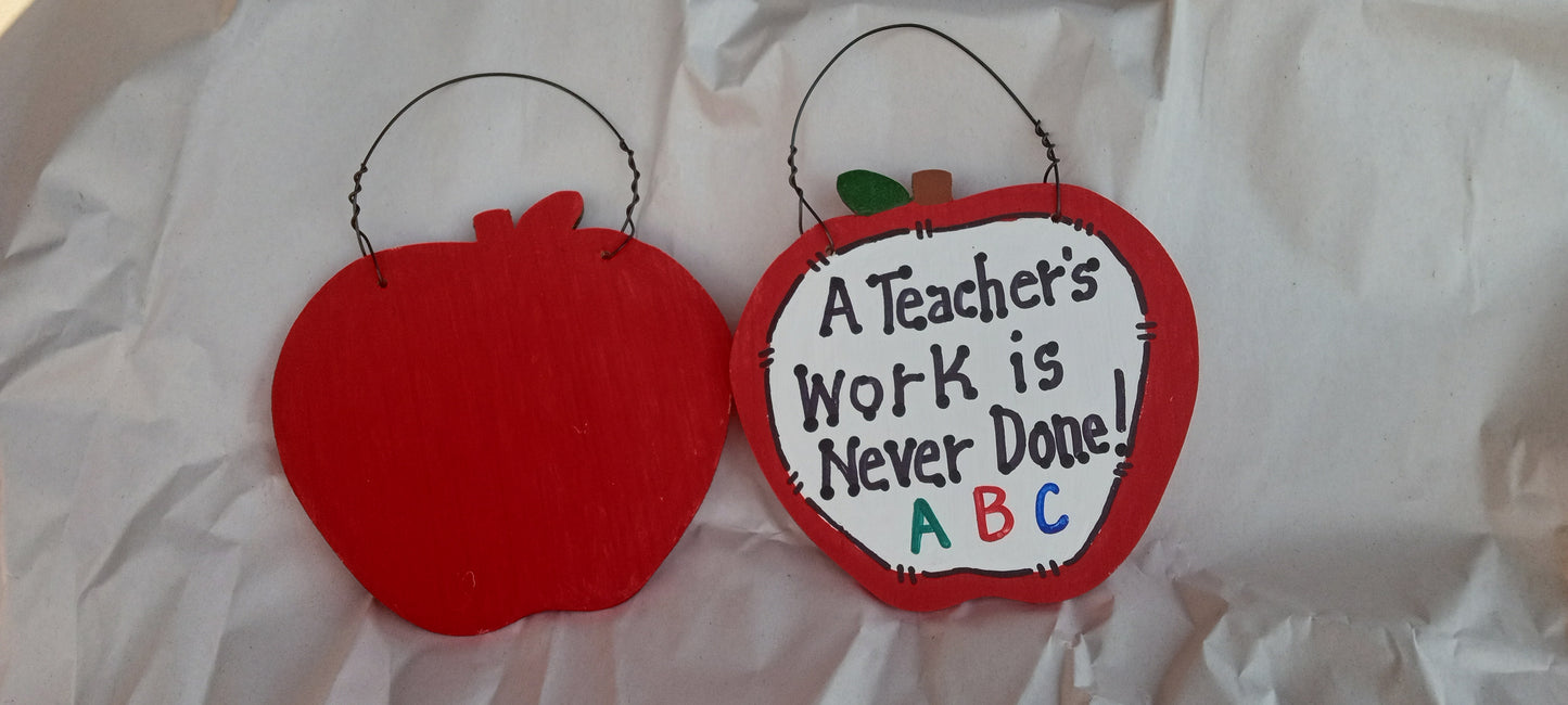 Handcrafted Wood & Tin Ornaments – Teacher, School & Appreciation Gifts