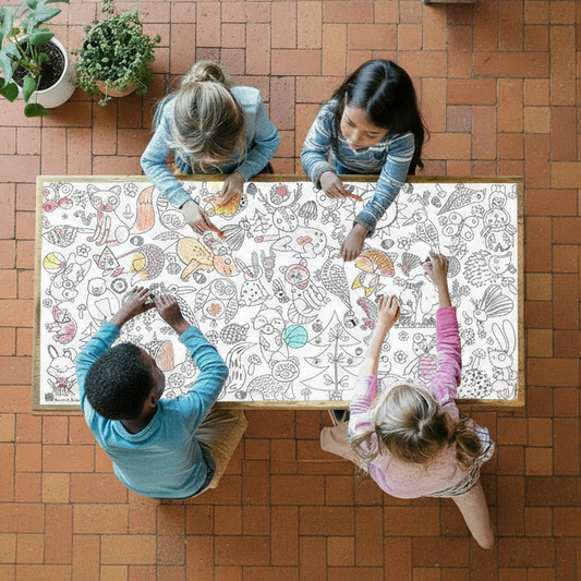 woodlands coloring Tablecloth for children